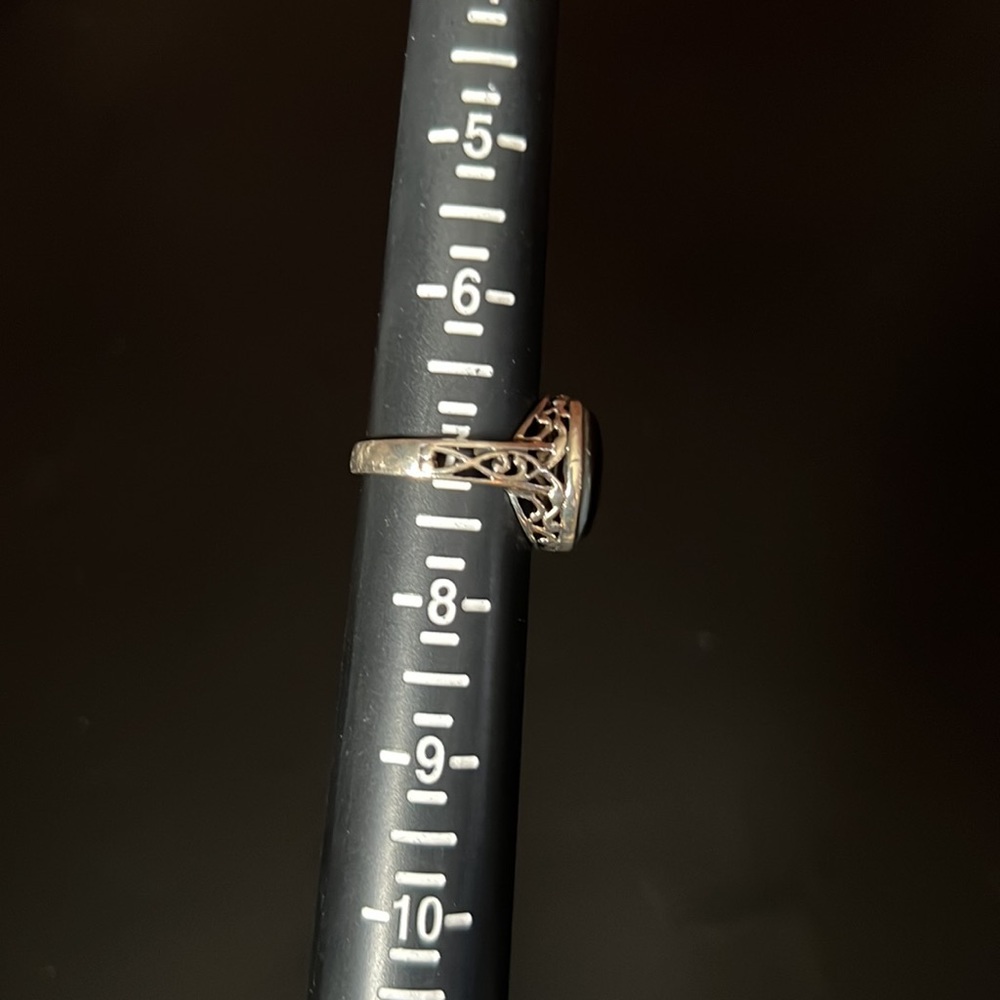 Silver Moonstone Statement Ring - image 5